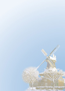 Zeige Details für Mühle im Schnee DIN A4 - 100 Blatt Bild von Mühle im Schnee DIN A4 - 100 Blatt