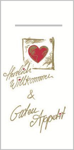 Zeige Details für Besteck-Servietten Herzlich Willkommen 300 Stück Bild von Besteck-Servietten Herzlich Willkommen 300 Stück