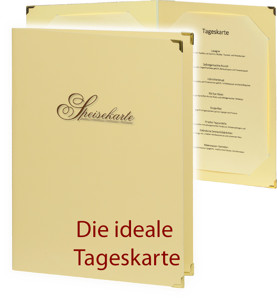 Zeige Details für Speisekarte Tagesmenü 2 Einsteckseiten A4 Bild von Speisekarte Tagesmenü 2 Einsteckseiten A4