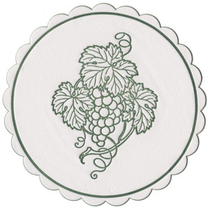 Weinuntersetzter Weinrebe grün Weinuntersetzter Weinrebe grün