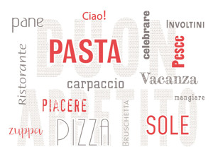 Bild von Tischsets Papier Pasta Italia 500 Stück - Staffelpreise