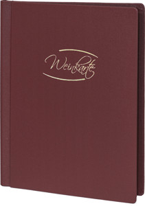 Weinkarte zum Klemmen A4 Bordeaux Quickfix Leinen Weinkarte A4 Klemmmappe Buchleinen Bordeaux