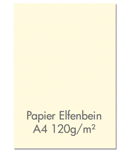 Speisekartenpapier A4 Elfenbein Stark 120g/m²