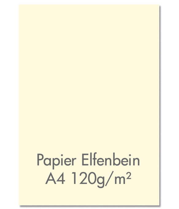 Speisekartenpapier A4 Elfenbein Stark 120g/m²