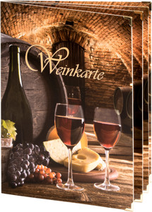 Weinkarte A4 Weinkeller mit 6 Einschubeiten  Weinkarte A4 mit 6 Einschubeiten