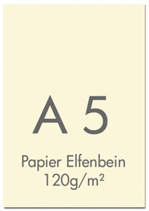 Speisekartenpapier A5 Elfenbein Stark 120g/m² Speisekartenpapier A5 Elfenbein Stark 120g/m²