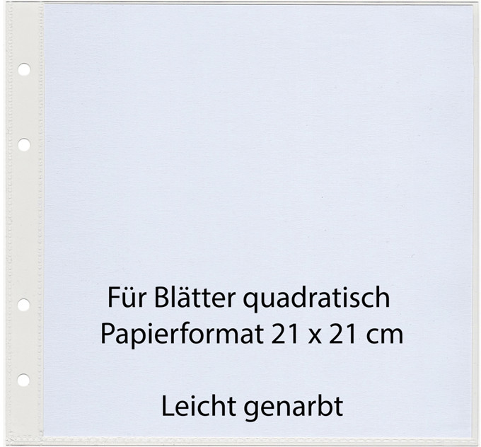 Speisekartenhüllen quadratisch, genarbt. Papiergröße 21x21cm