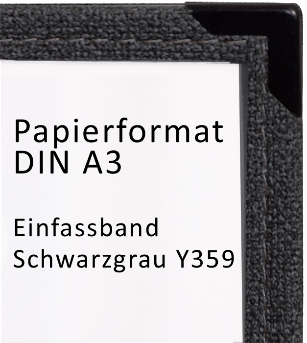 Bild von Menükarte Liberty Kristall A3 2 Einschubseiten