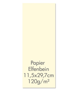 Speisekartenpapier A4 superschmal 11,5 x 21,7 cm beige 120 g/m²