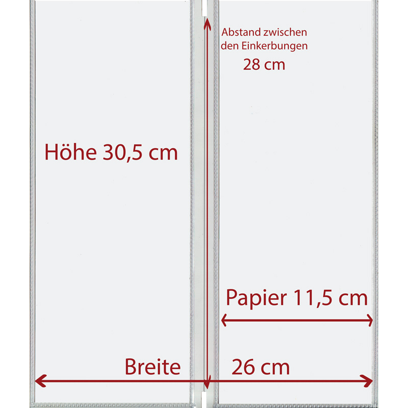 Speisekartenhüllen Doppelhüllen-superschmal-stark
