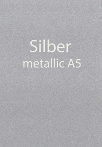 Speisekartenpapier Silber A5
