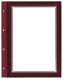 Steckkarten DIN A4 - 2 Fenster Bordeaux, Bild 1
