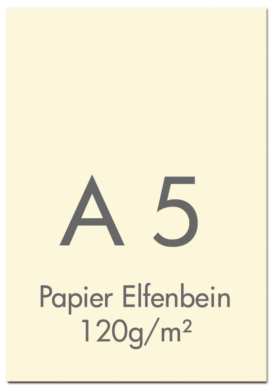 Speisekartenpapier A5 Elfenbein Stark 120g/m²