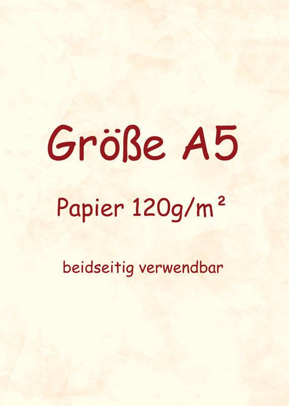 Speisekarten Papier A5 Orange Stark 120g/m²